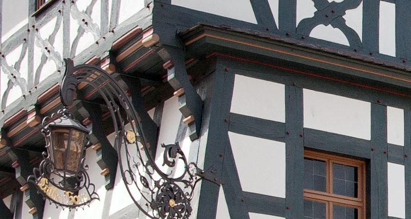 Historische Laterne am Lutherhaus Eisenach